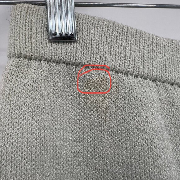 St. John Evening by Marie Gray Knit Skirt with Beaded Hem — Size 10, Light Gray - Picture 4 of 15